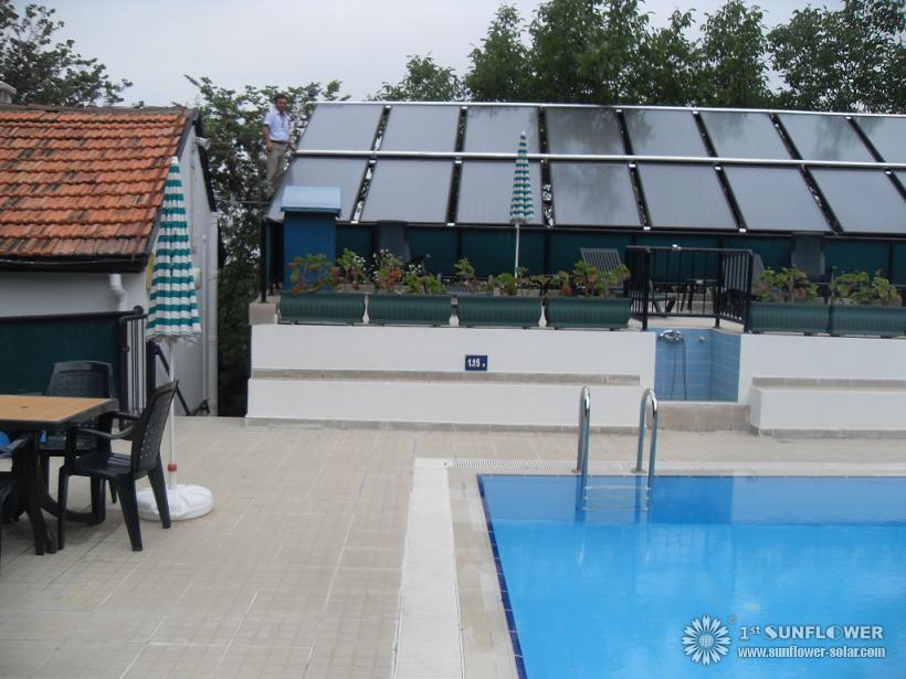 Domestic Pools use Flat-panel Solar Thermal Collector