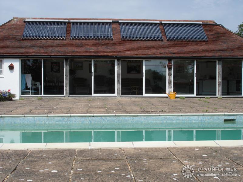 Solar pool heating system