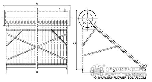 Solar water heater size