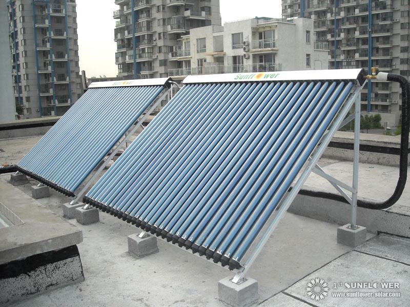 Dos conjuntos de colectores solares de vacío para el chino de calefacción de agua caliente sanitaria