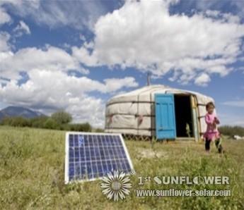 I pannelli solari forniscono energia pulita in luoghi remoti