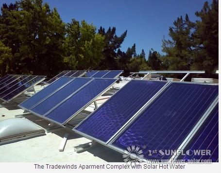 The Tradewinds Aparment Complex with Solar Hot Water