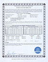 SF-B305818 SRCC certificado de laboratório ITW